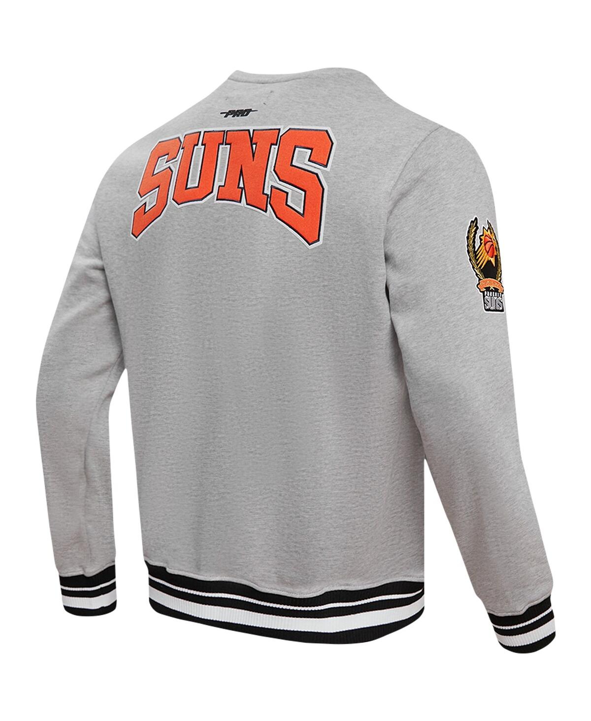 Shop Pro Standard Men's  Heather Gray Phoenix Suns Crest Emblem Pullover Sweatshirt