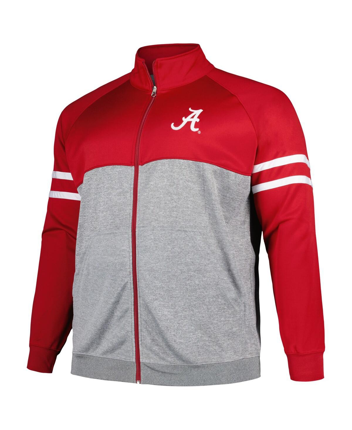 Shop Profile Men's  Crimson Alabama Crimson Tide Big And Tall Fleece Full-zip Jacket