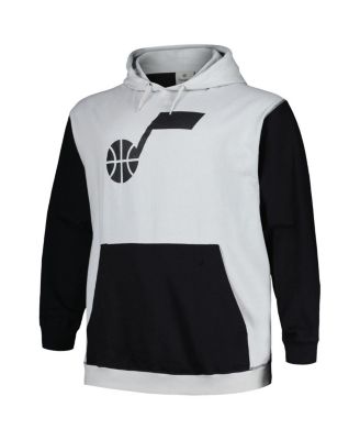 Men's Black, Silver Utah Jazz Big and Tall Primary Arctic Pullover Hoodie