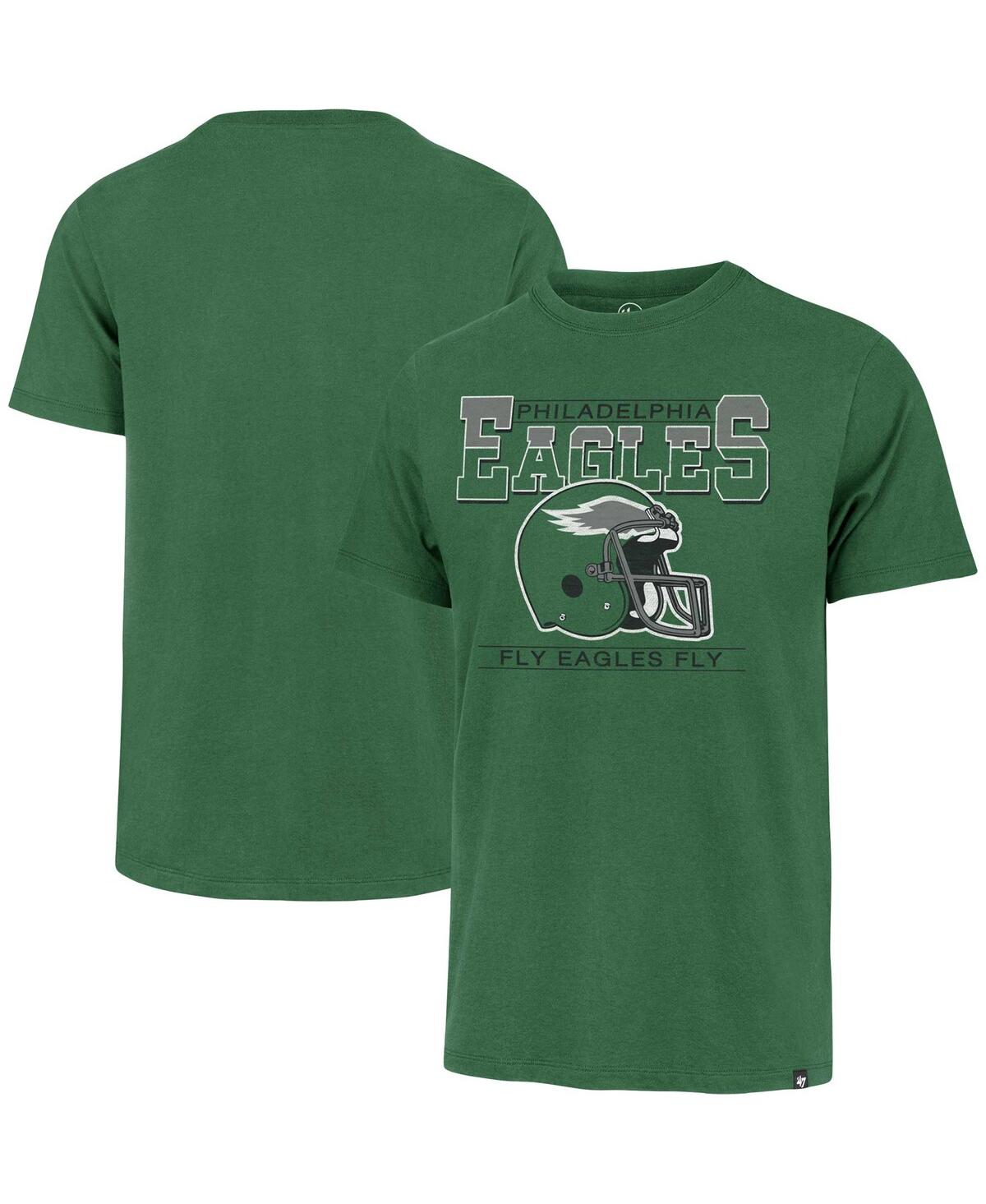 47 Brand Men's ' Kelly Green Distressed Philadelphia Eagles Time Lock Franklin Big And Tall T-shirt