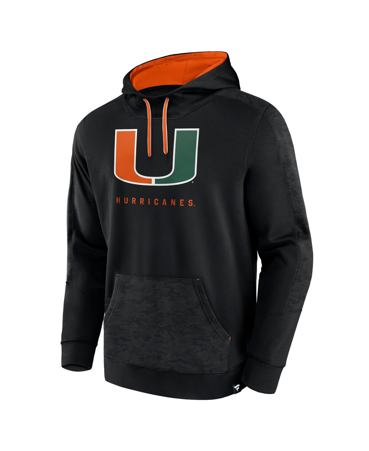 Men's FanaticsMiami Hurricanes Defender Pullover Hoodie - Black