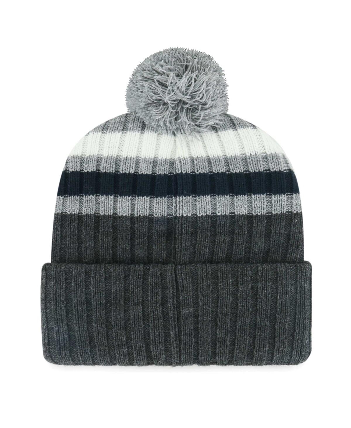 Men's '47 BrandNew York Yankees Stack Cuffed Knit Hat with Pom - Gray