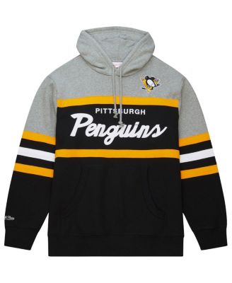 Men's Black, Gray Pittsburgh Penguins Head Coach Pullover Hoodie