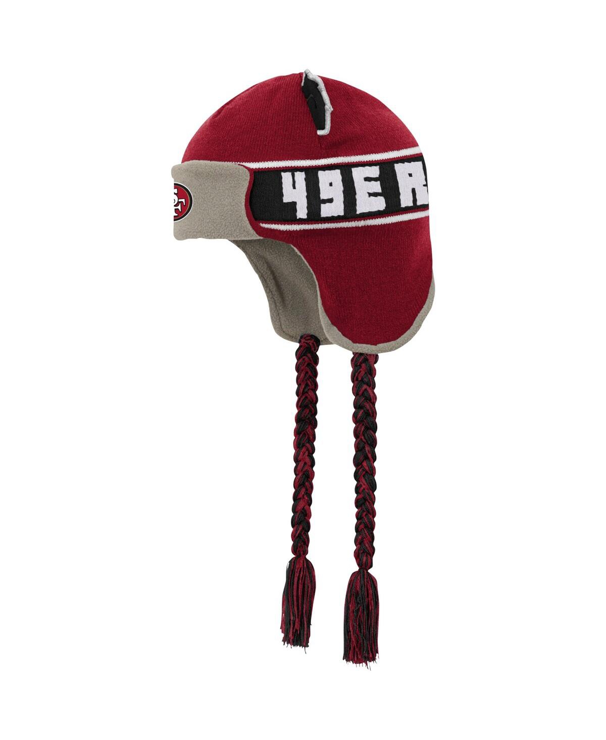 Outerstuff Toddler Boys And Girls  Scarlet San Francisco 49ers Wordmark Ears Trooper Knit Hat In Scarlet