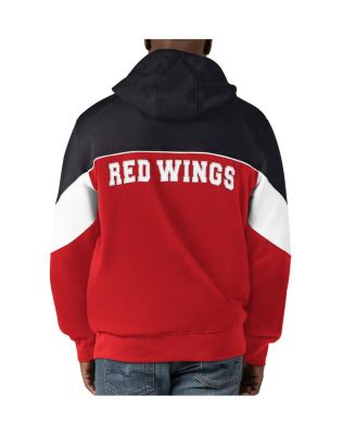 Men's Red, Black Detroit Red Wings Power Forward Full-Zip Hoodie