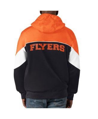 Men's Black, Orange Philadelphia Flyers Power Forward Full-Zip Hoodie