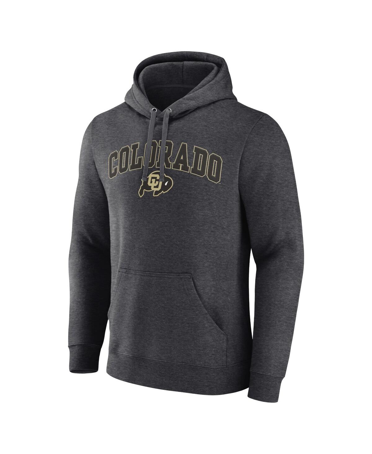 Fanatics Men's  Heather Charcoal Colorado Buffaloes Campus Pullover Hoodie In Heather Charcoal