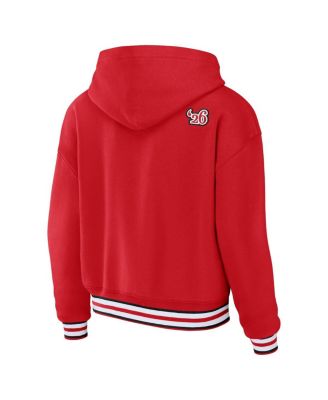 Women's Red Chicago Blackhawks Lace-Up Pullover Hoodie