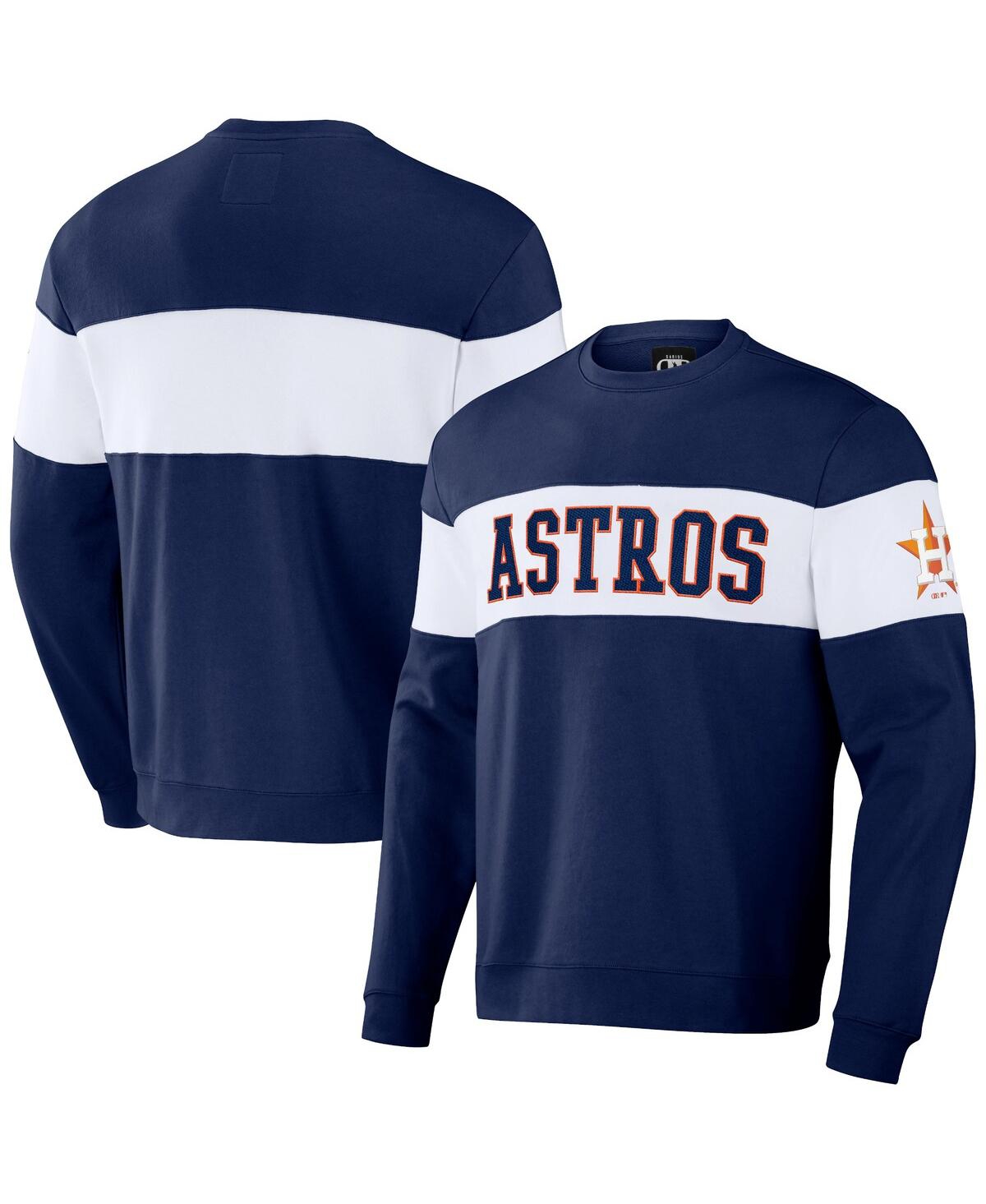 Fanatics Men's Darius Rucker Collection By  Navy Houston Astros Stripe Pullover Sweatshirt
