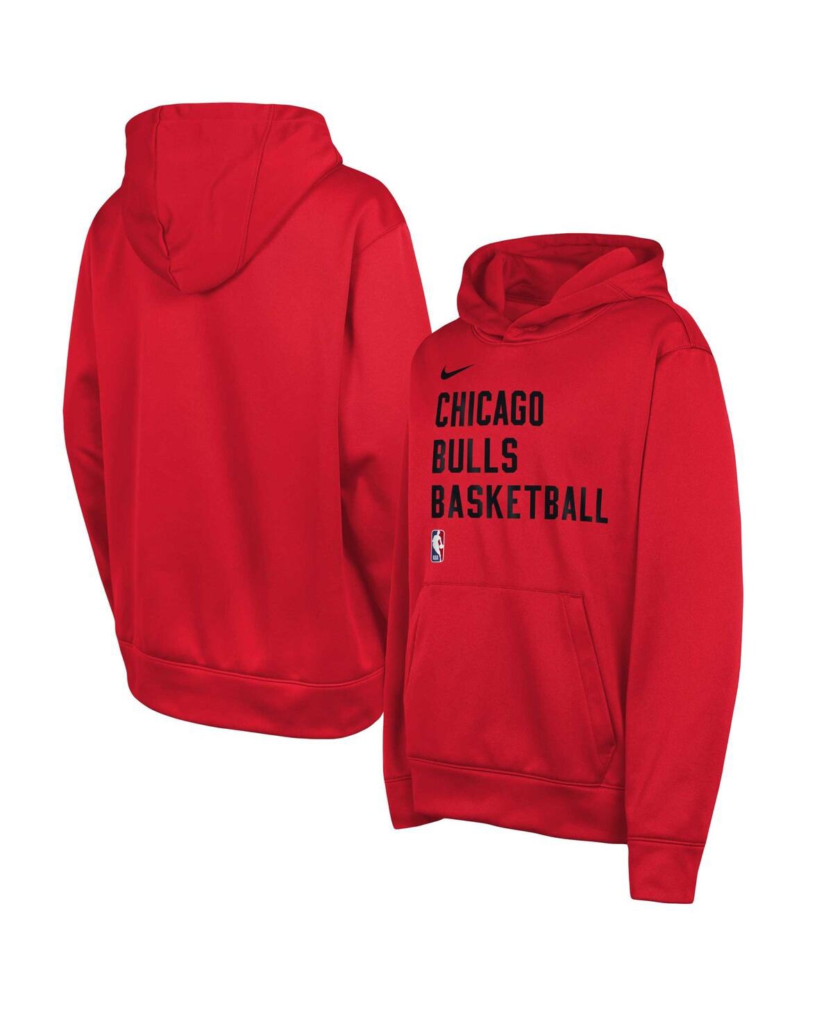 Shop Nike Big Boys  Red Chicago Bulls Spotlight Performance Pullover Hoodie