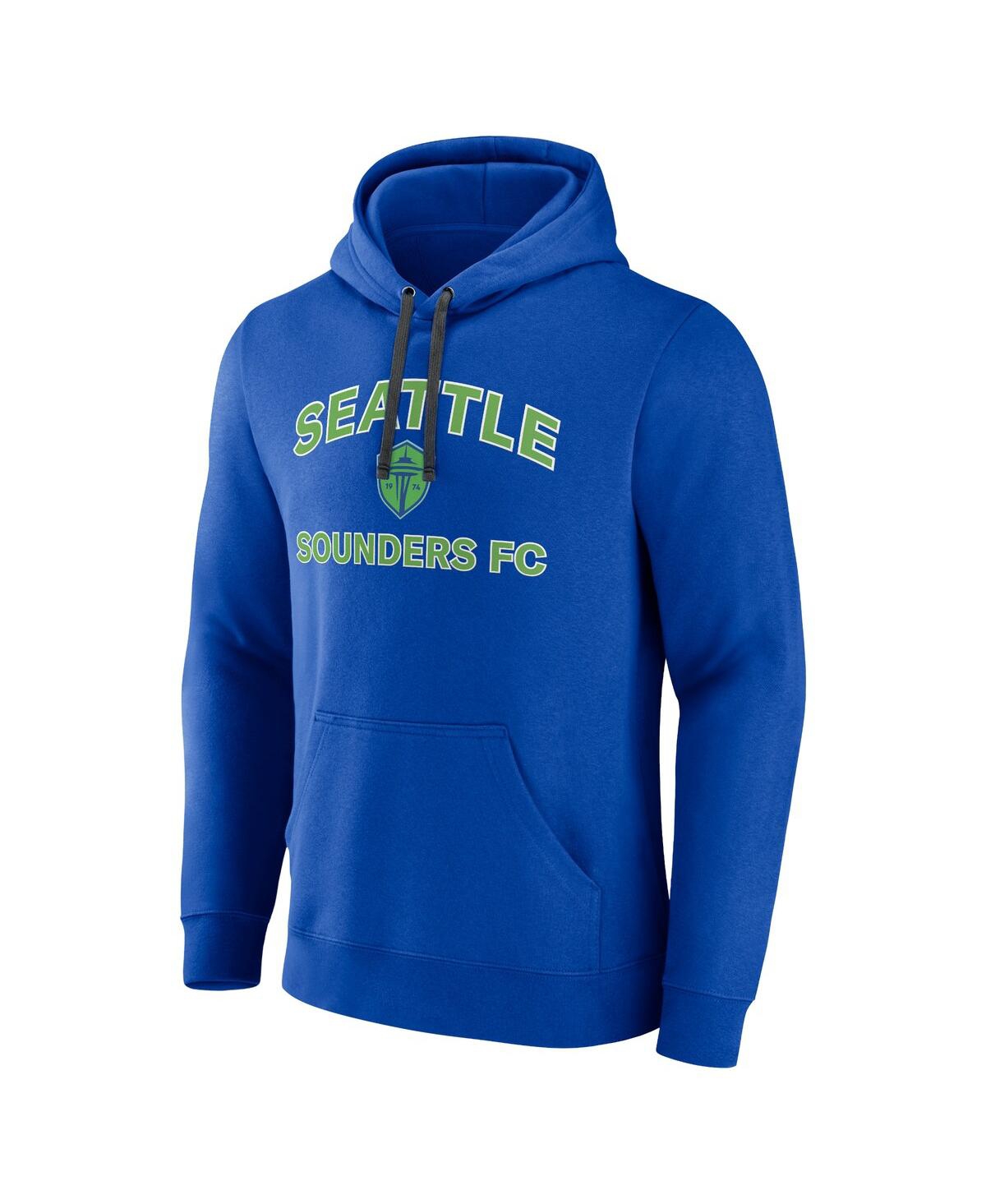 Shop Fanatics Men's  Blue Seattle Sounders Fc Heart & Soul Pullover Hoodie