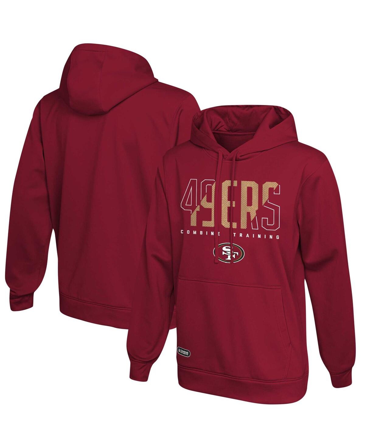 Outerstuff Men's Scarlet San Francisco 49ers Backfield Combine Authentic Pullover Hoodie In Red