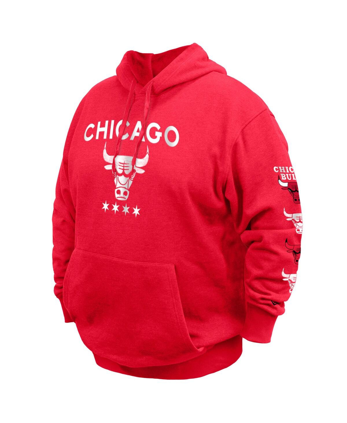 Men's New EraChicago Bulls Big and Tall 2023/24 City Edition Pullover Hoodie - Red
