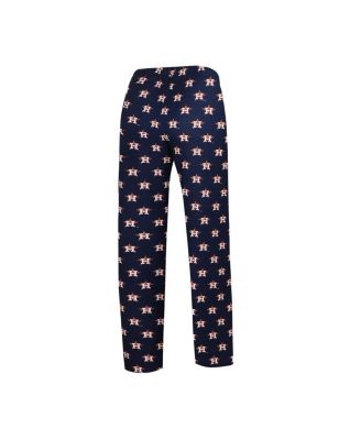 Women's White, Navy Houston Astros Long Sleeve V-Neck T-shirt and Gauge Pants Sleep Set