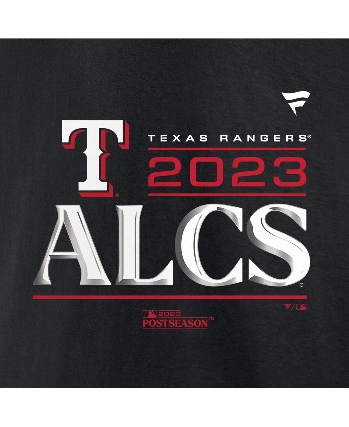 Men's FanaticsTexas Rangers 2023 Division Series Winner Locker Room Big and Tall T-shirt - Black