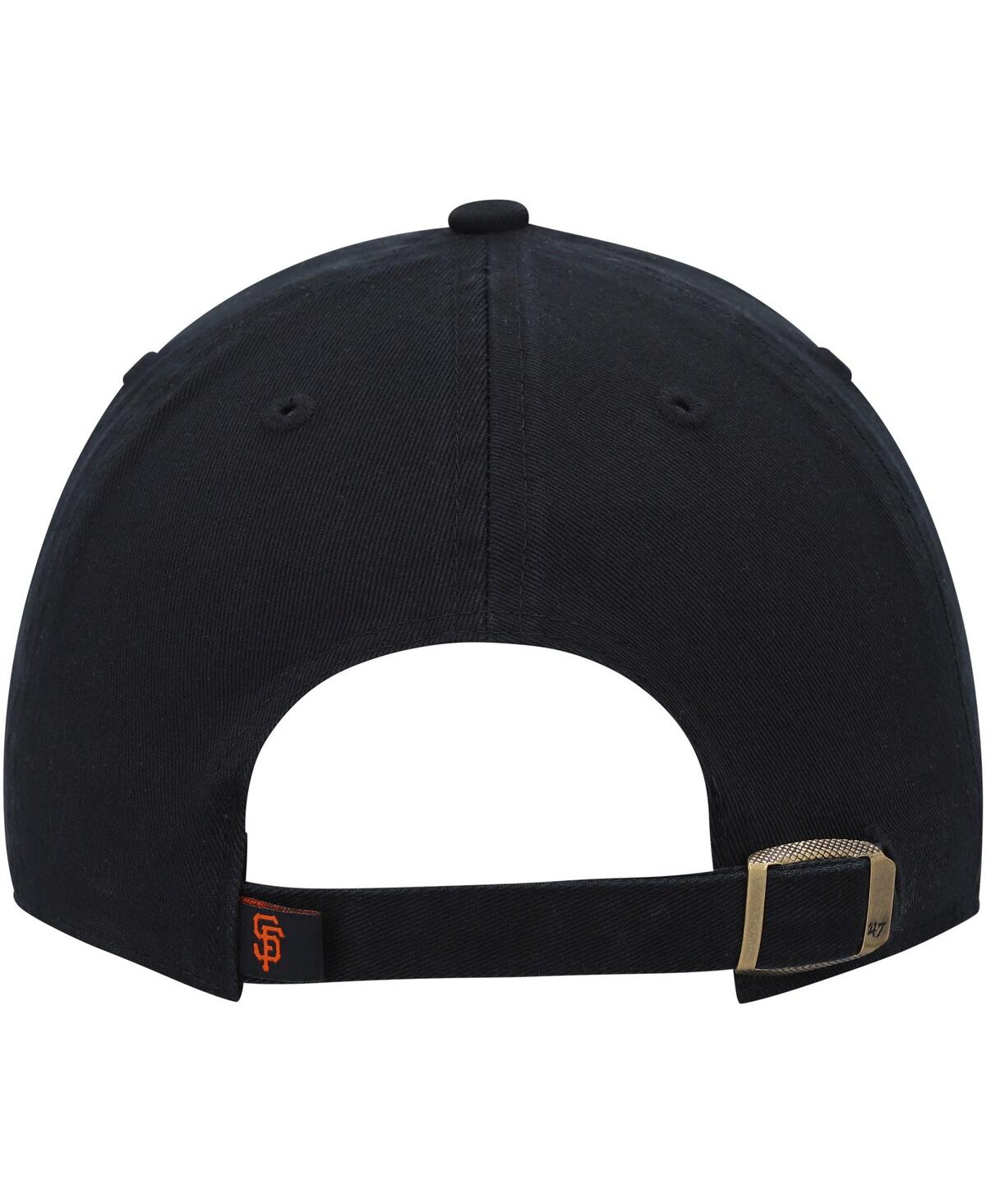 47 Brand Youth Boys And Girls ' Black San Francisco Giants Clean Up Adjustable Hat In Black
