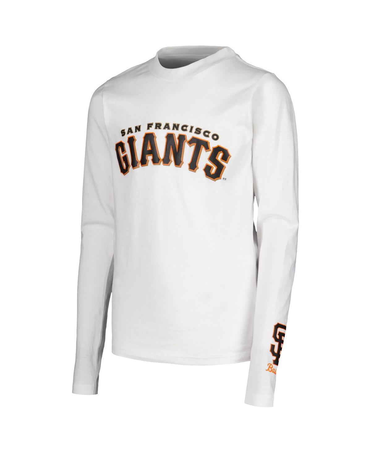 Big Boys Stitches White San Francisco Giants T-shirt Combo Set - White