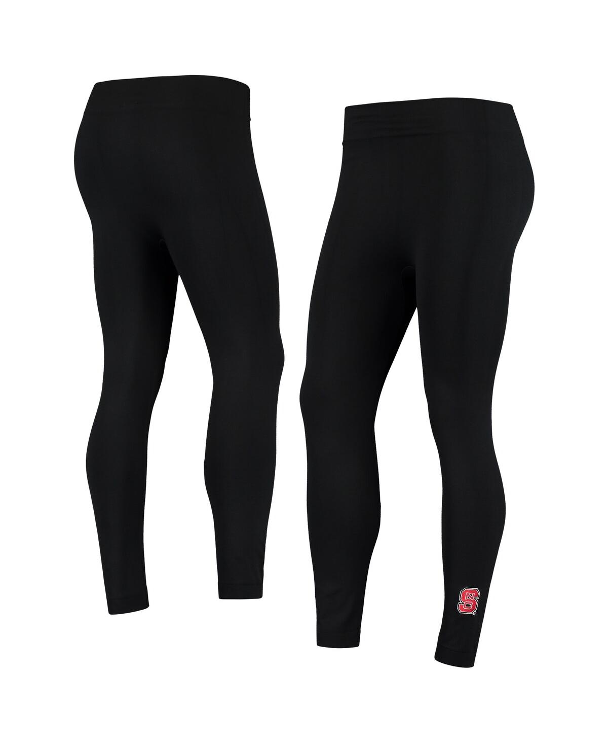 Women's ZooZatz Black Nc State Wolfpack Fleece Leggings - Black