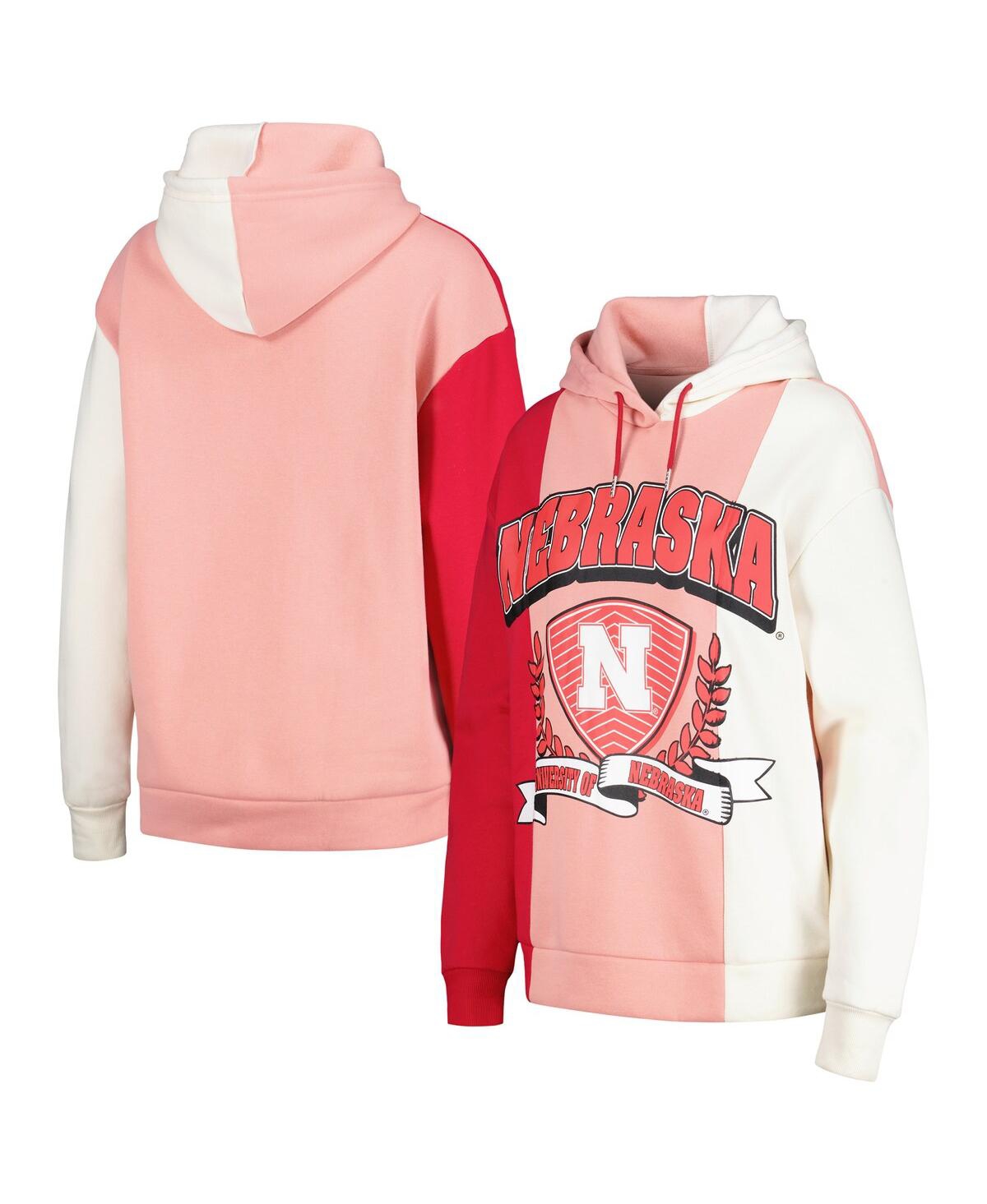 Shop Gameday Couture Women's  Scarlet Nebraska Huskers Hall Of Fame Colorblock Pullover Hoodie