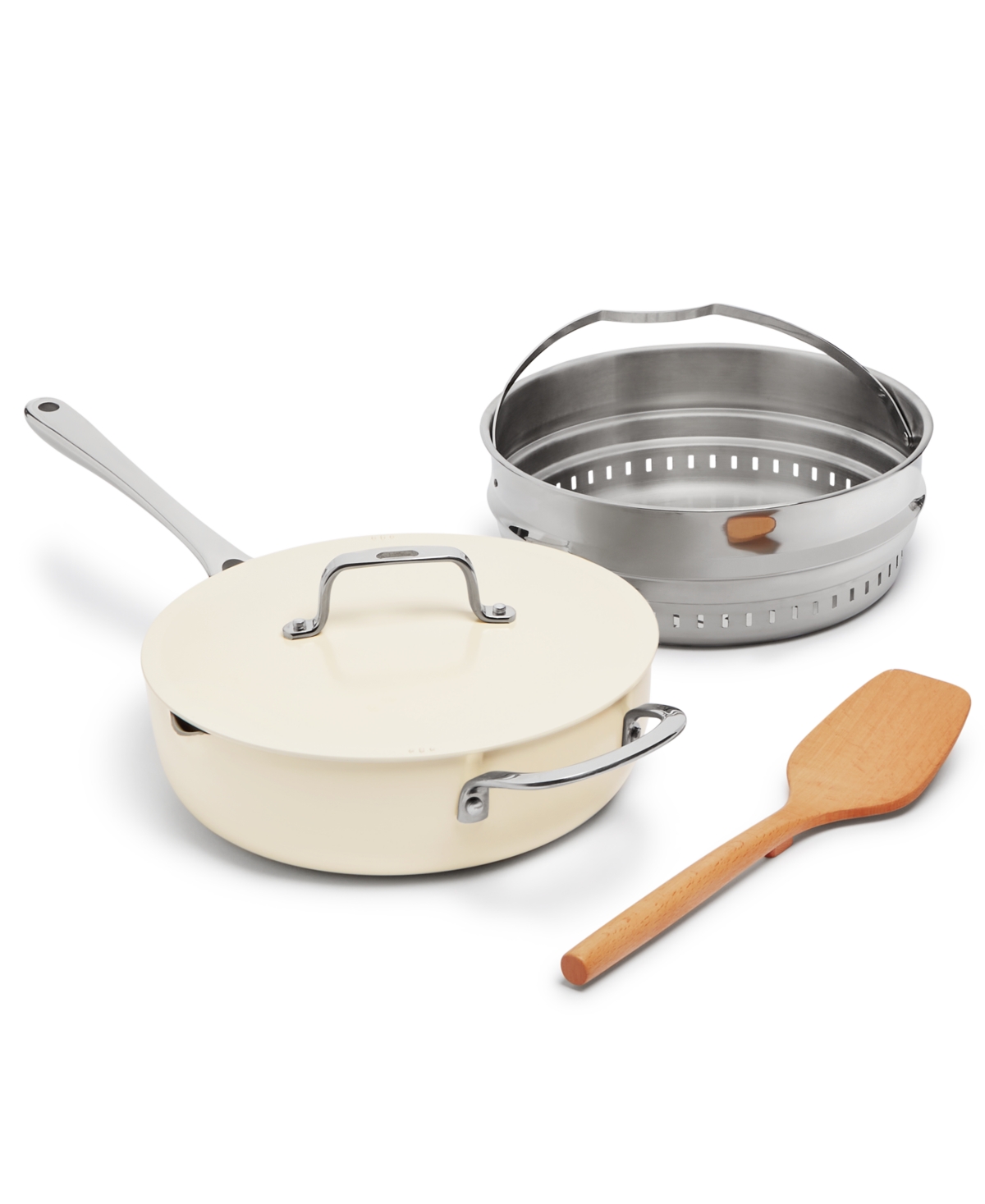 The Cellar Ceramic Nonstick Complete Pan, Created For Macy's In Ivory