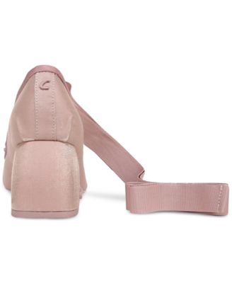  Della Lace-Up Block-Heel Ballet Pumps