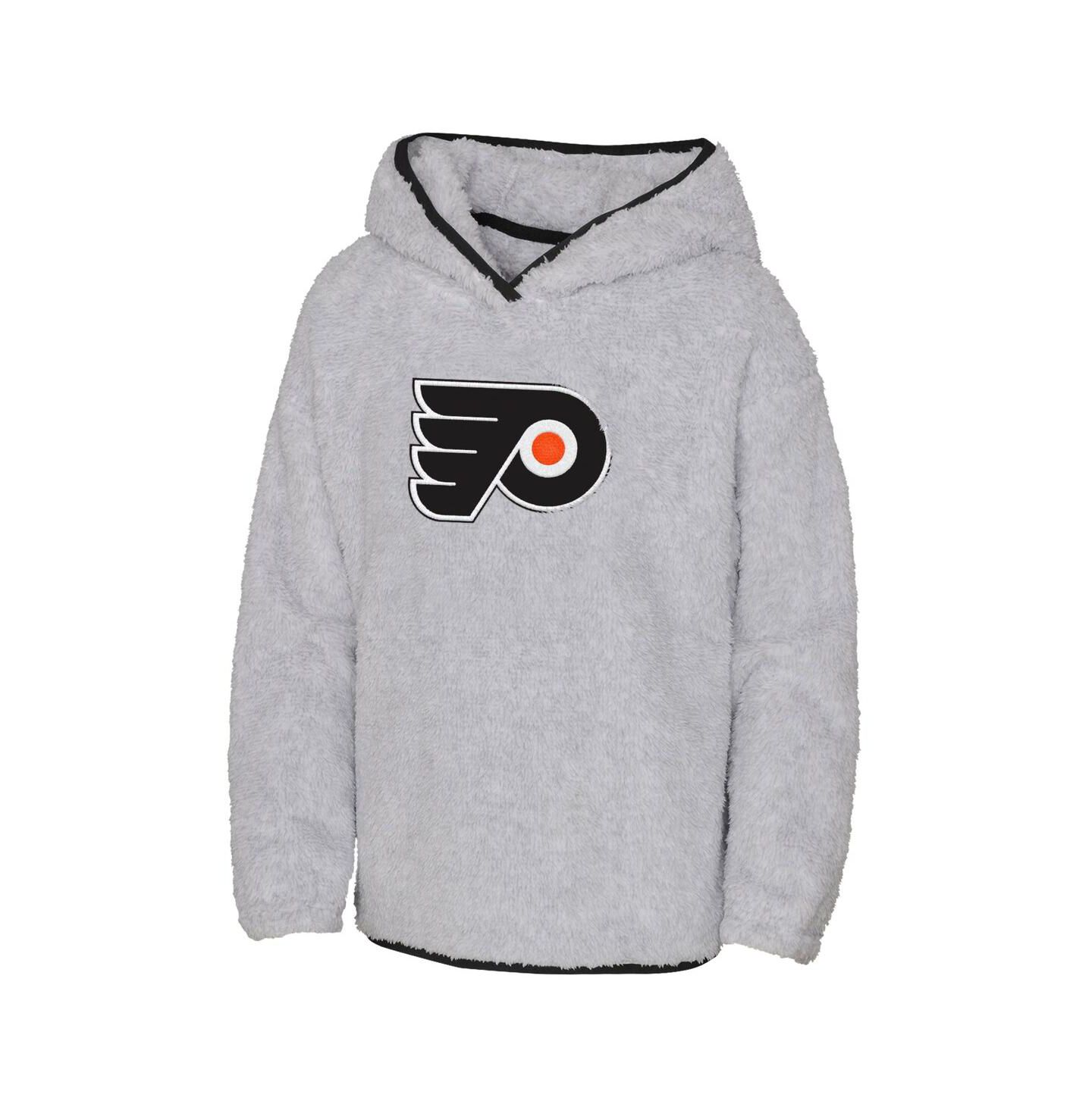 Худи Outerstuff Heather Gray Philadelphia Flyers Ultimate Teddy Fleece Pullover для девочек — фото 2