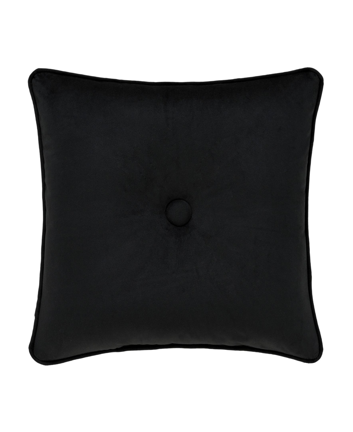 Shop Five Queens Court Davinci Square Decorative Throw Pillow, 18" X 18" In Black