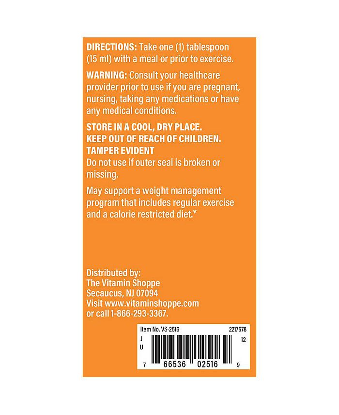 The Vitamin Shoppe LCarnitine Amino Acid 3,000 MG Supports Energy