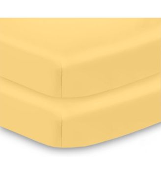 All-in-One Fitted Sheet & Waterproof Cover for 38" x 24" Mini Crib Mattress (2-Pack)