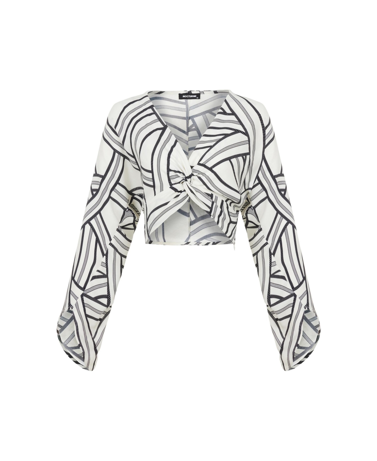 NOCTURNE WOMEN'S PRINTED CROP TOP WITH KNOT
