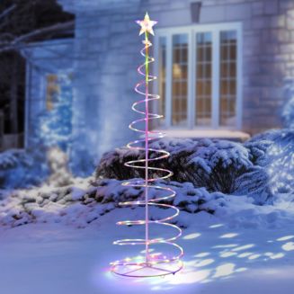 6ft LED Lighted Spiral Cone Tree Outdoor Christmas Decoration - Bed Bath & Beyond - 39027895