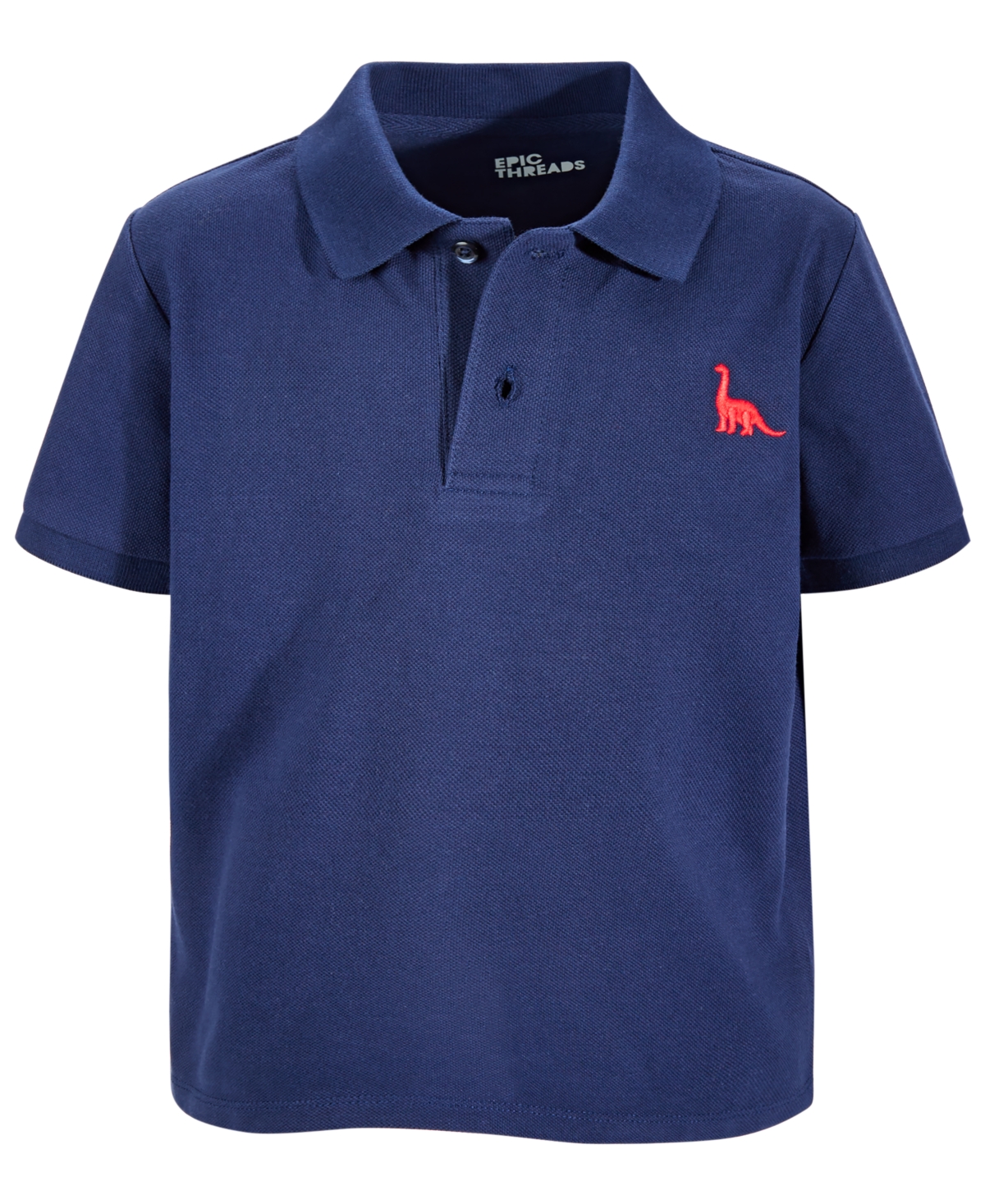 Shop Epic Threads Toddler And Little Boys Dino Icon Polo Shirt, Created For Macy's In Medieval Blue