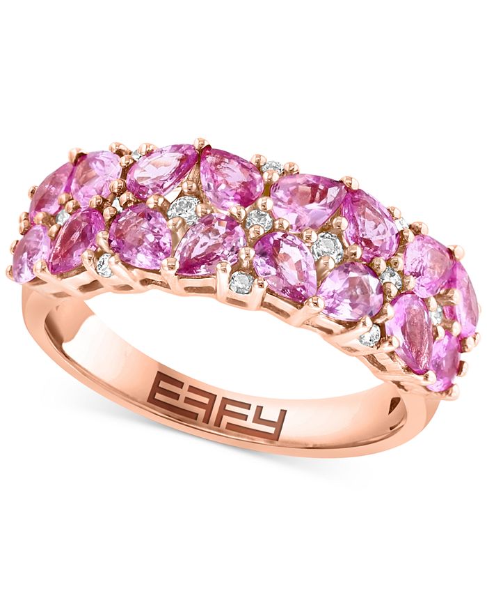 Macy's pink sapphire on sale ring