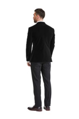 Men's 2-Piece Velvet Birdseye Lapel Slim-Fit Tuxedo