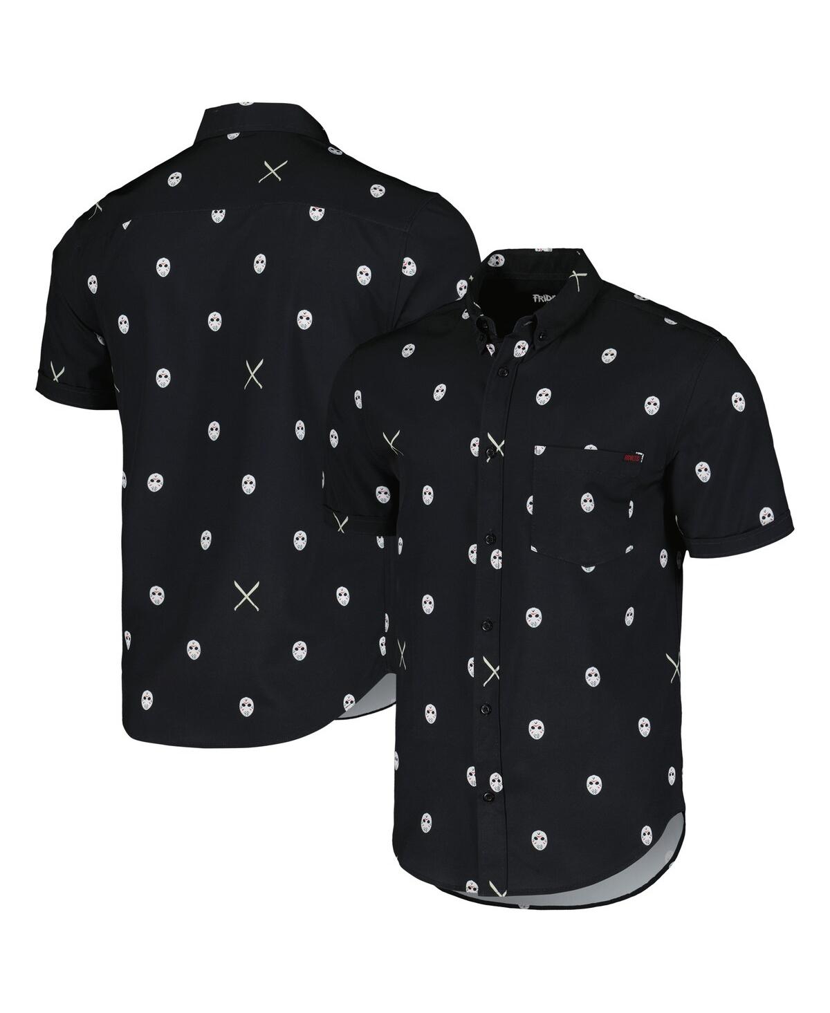 Men's and Women's Rsvlts Black Friday the 13th Greetings from Crystal Lake Button-Down Shirt - Black
