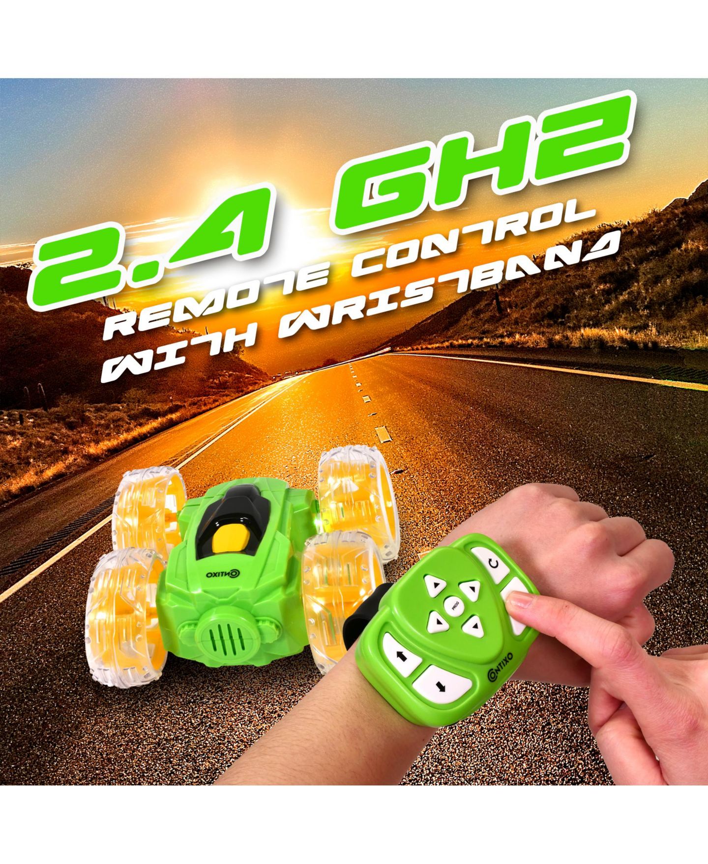 Детская игрушка Contixo 1/28 Scale SC3 Flip Racer 4WD 360°-Rotating Remote Control Stunt Car — фото 3