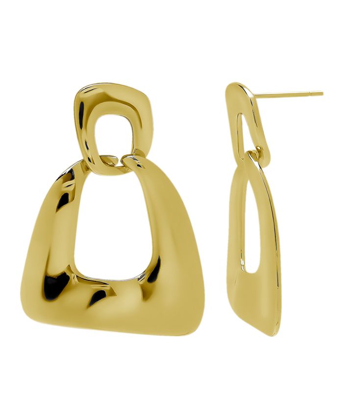 Macy's Silver or 14K Gold Plated Square Dangle Earring - Macy's