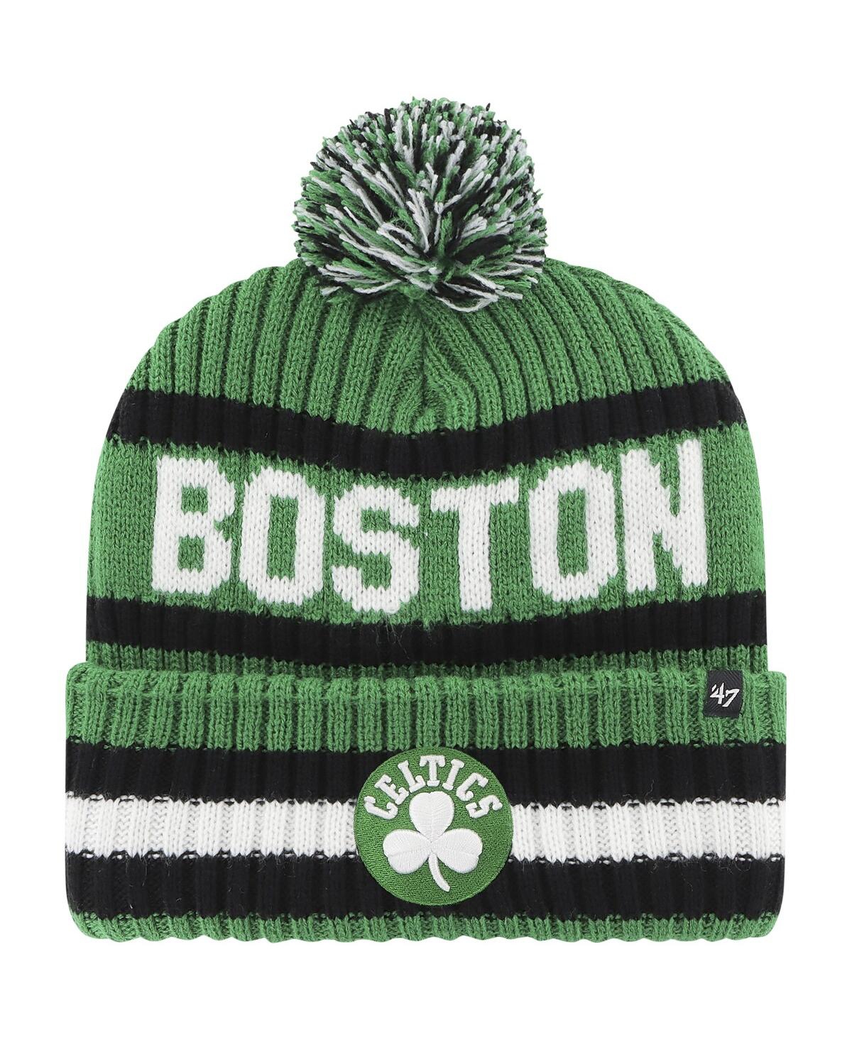 47 Brand Men's ' Kelly Green Boston Celtics Bering Cuffed Knit Hat With Pom In Kelly Green