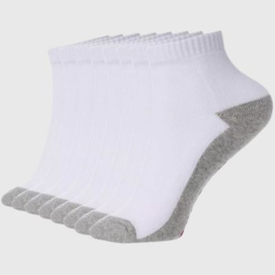 Men's Ankle Socks 8 Pack Cotton Athletic Performance Socks for Men Moisture-Wicking Cushioned Quarter Length Socks Reinforced Heel & Toe
