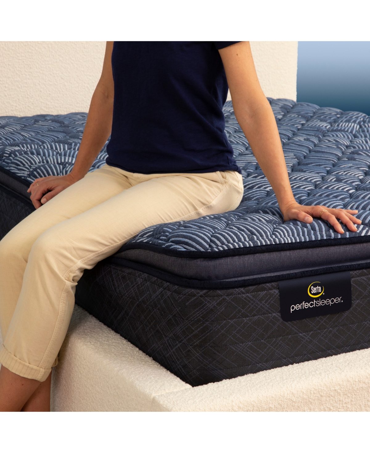 Serta Perfect Sleeper Cobalt Calm 14" Firm Pillow Top Mattress Set
