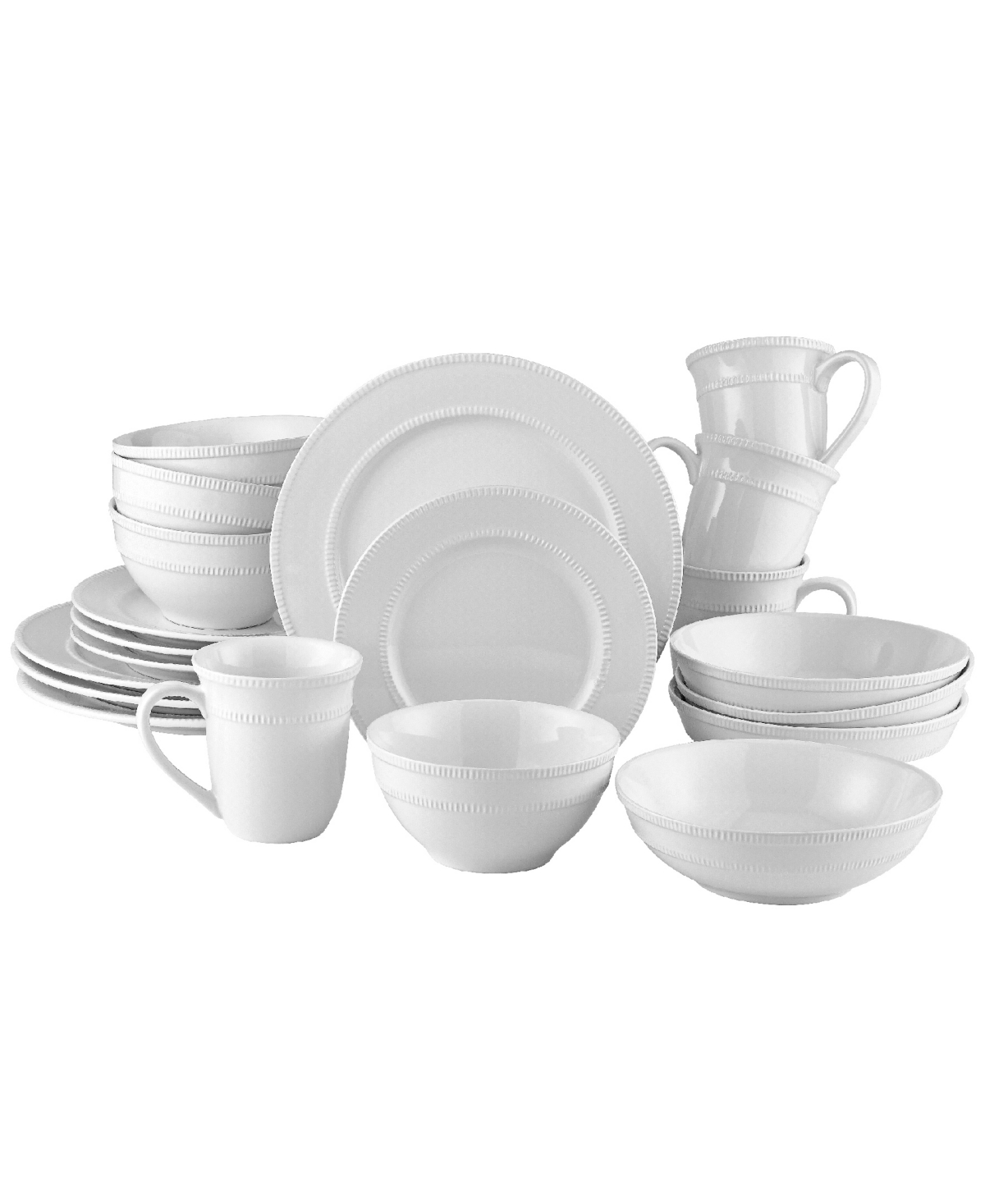 Highline 20Pc Dinnerware Set - White