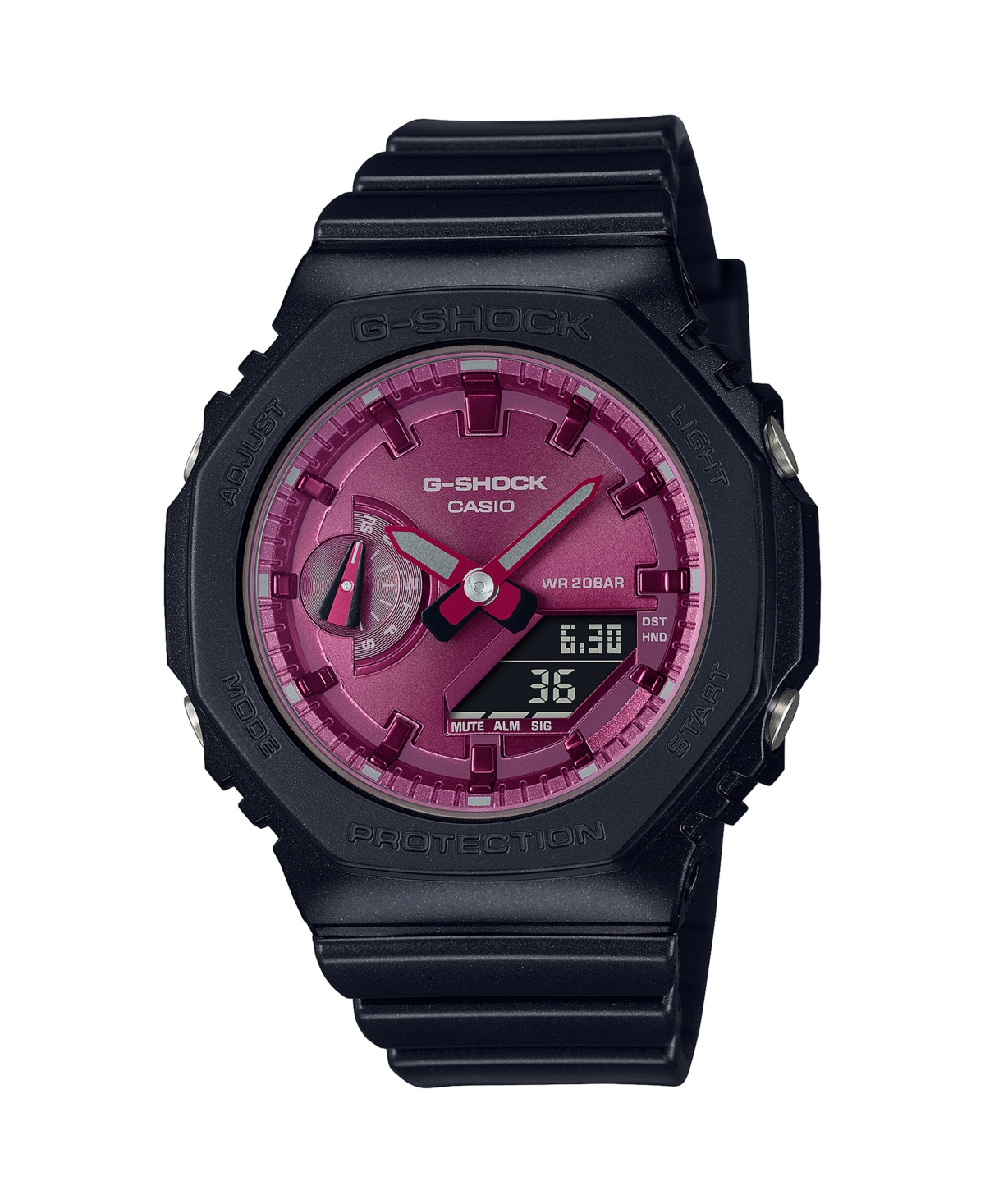 Unisex Analog Digital Black Resin Watch, 42.9mm, GMAS2100RB1A - Black