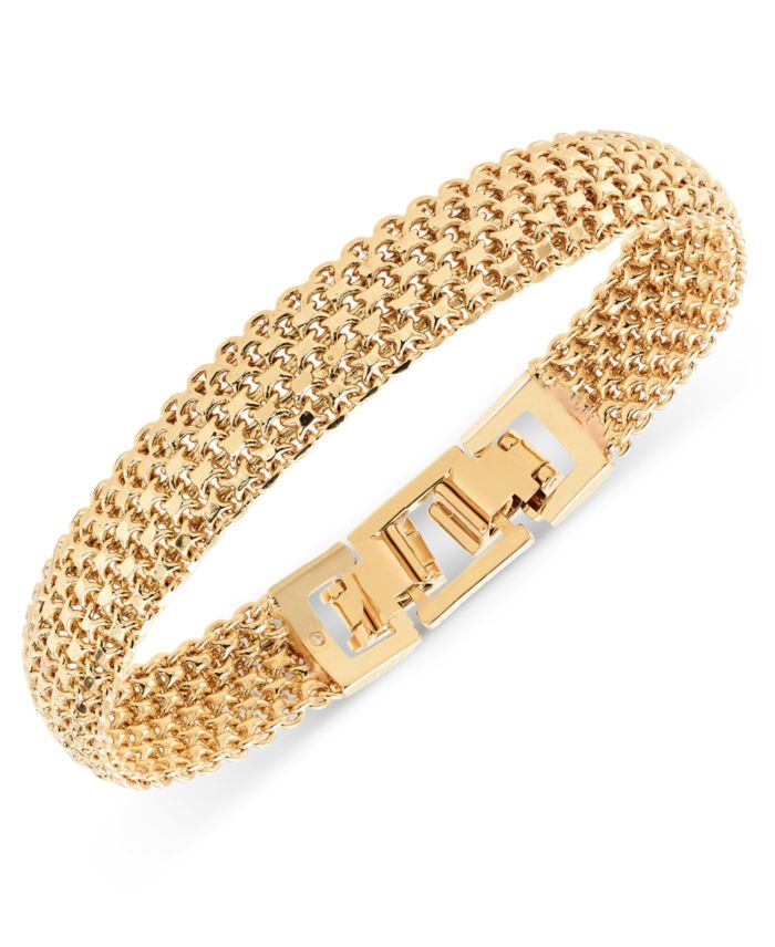 On 34th Linked Mesh Multi-Row Flex Bracelet