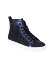 Women's blue high outlet top sneakers