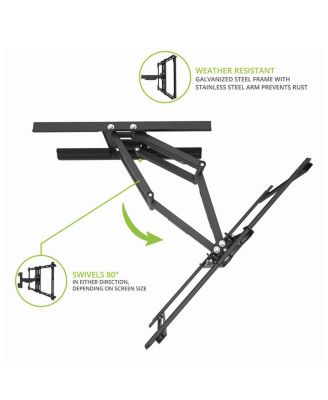 PDX650SG Stainless Steel Full-Motion Dual Stud Outdoor TV Mount for 37" - 75" TVs