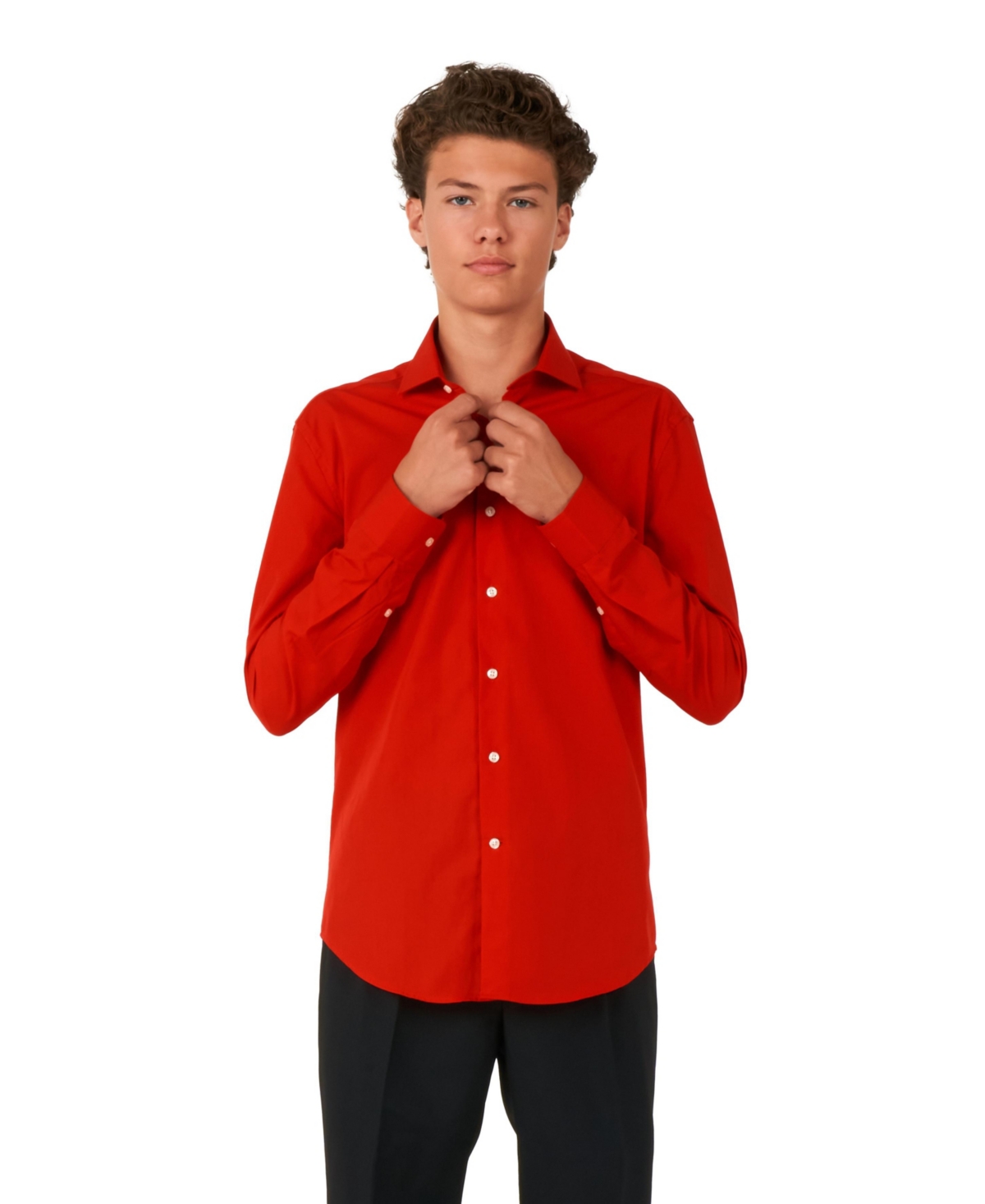 Opposuits Kids' Big Boys Devil Long Sleeve Shirt In Dark Red