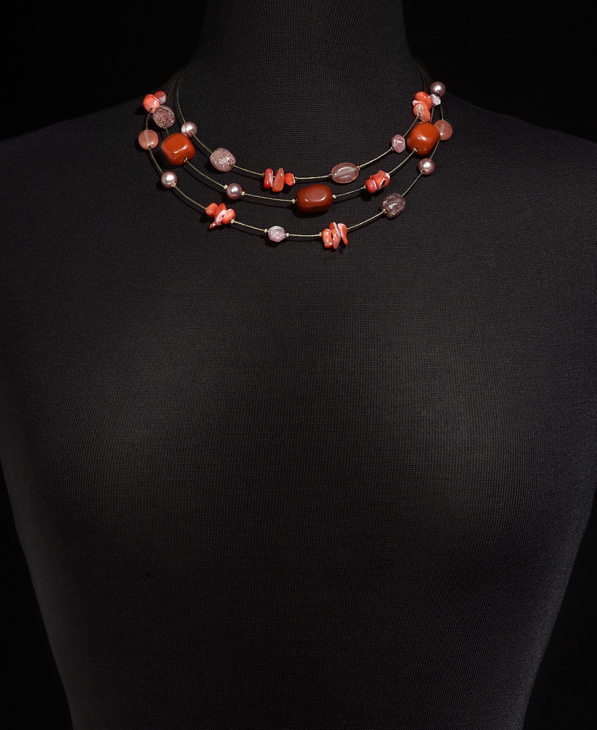 Style & Co Layered Stone Statement Necklace, + extender, Created for Macy's
