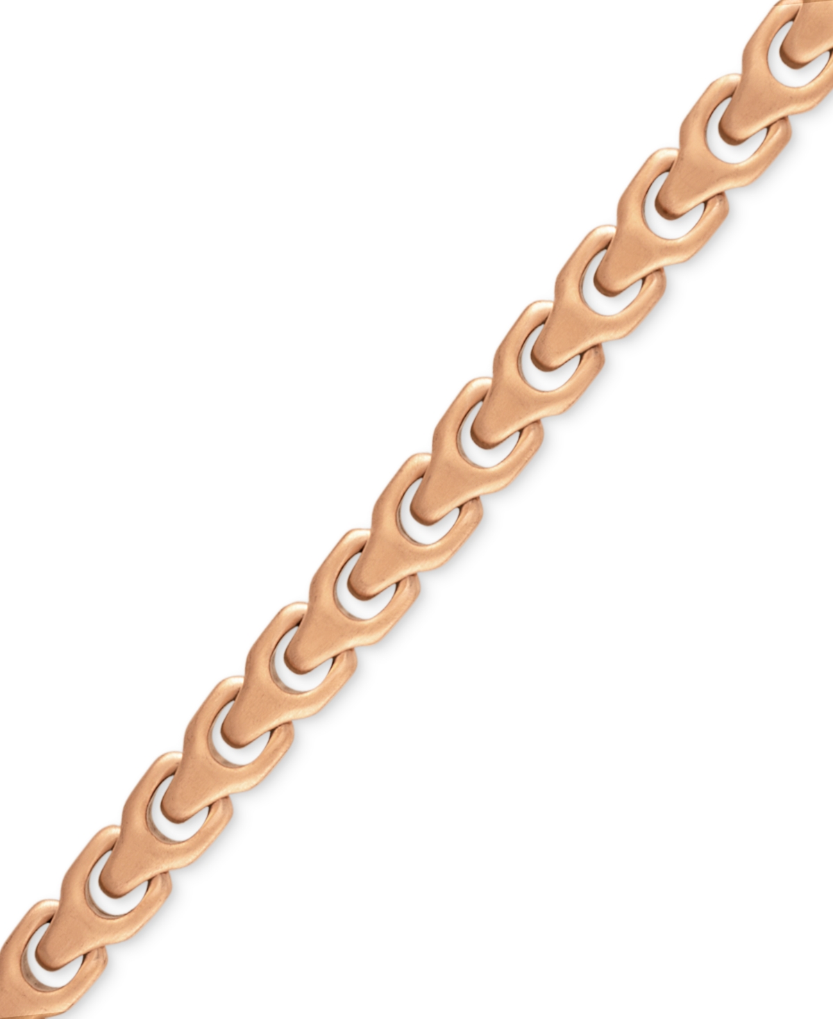 Shop Bulova Rose Gold-tone Ip Stainless Steel Link Bracelet In Rose Gold Tone