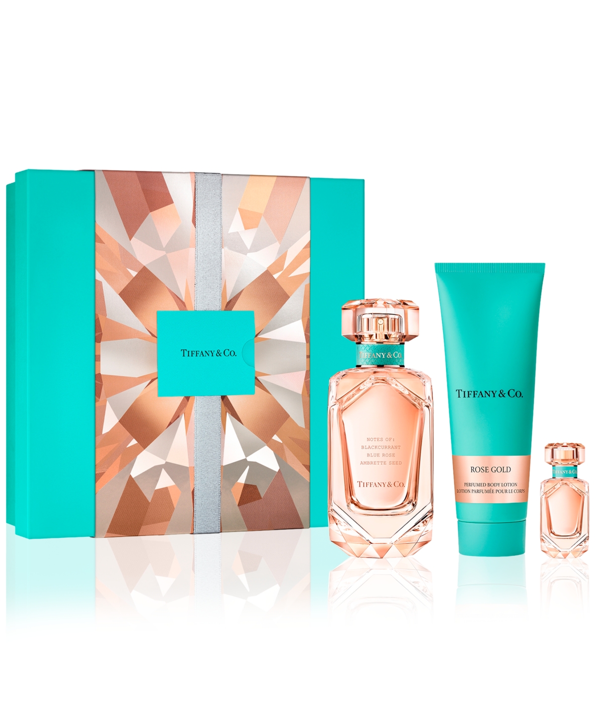 Tiffany & Co 3-pc. Rose Gold Eau De Parfum Gift Set In White