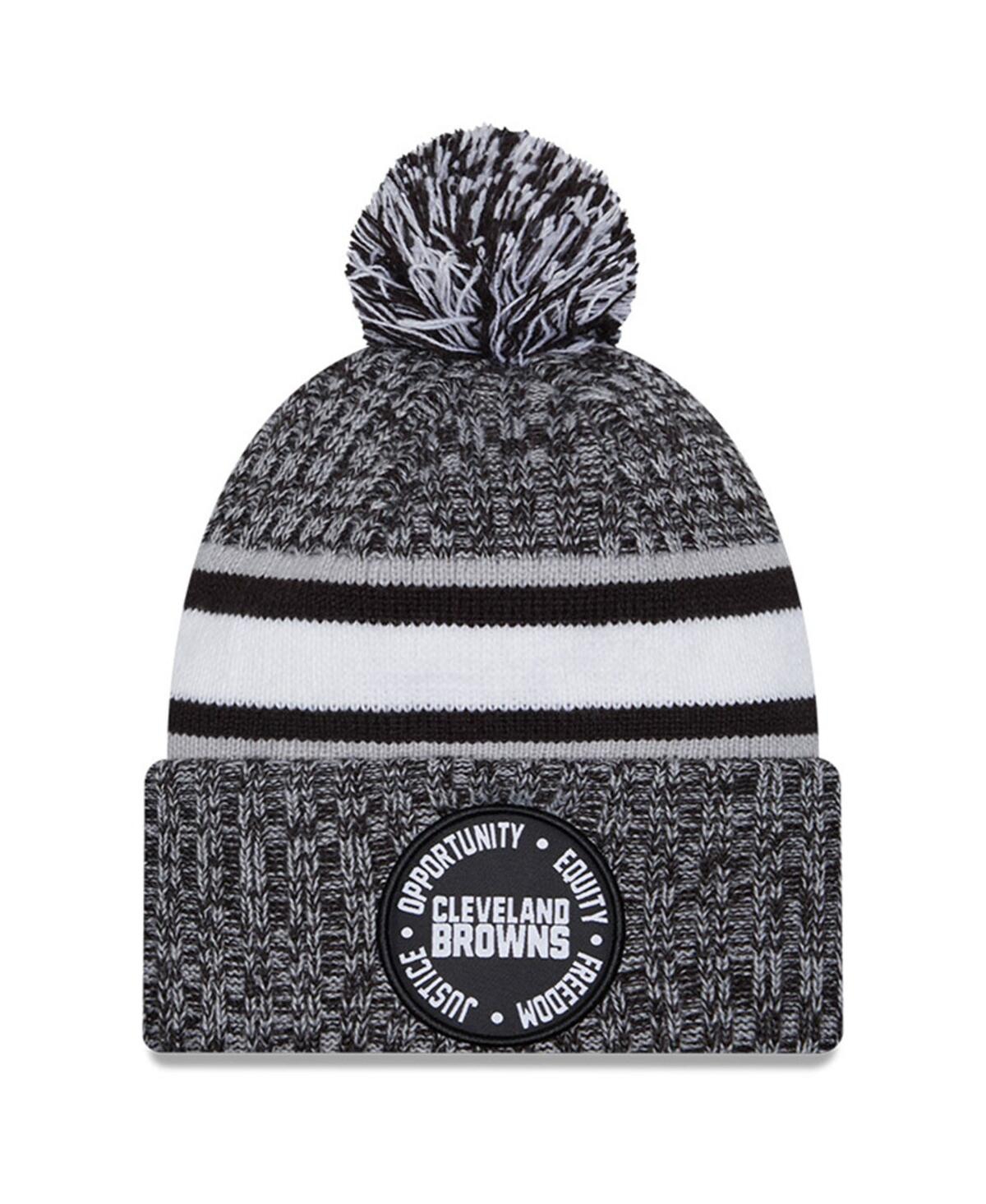 New Era Men's  Heather Black Washington Commanders 2023 Inspire Change Cuffed Knit Hat With Pom In Heather Black